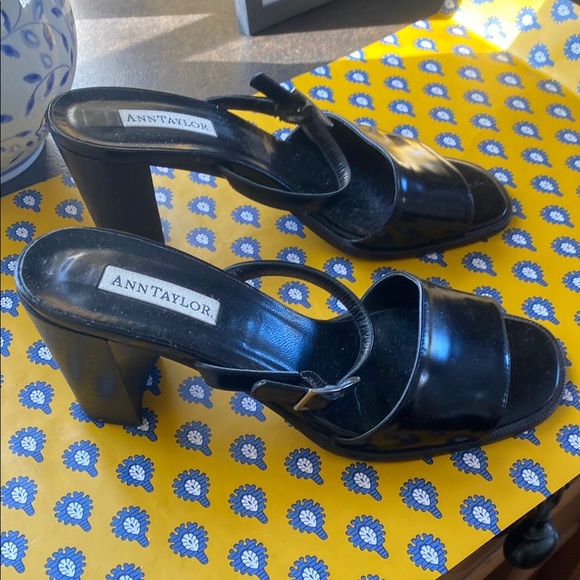 Ann Taylor Shoes - Ann Taylor Women's Black Heeled Sandals 7